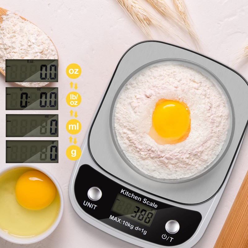 Uten Digital Kitchen Scales, White Letter Scales with Tare Function,