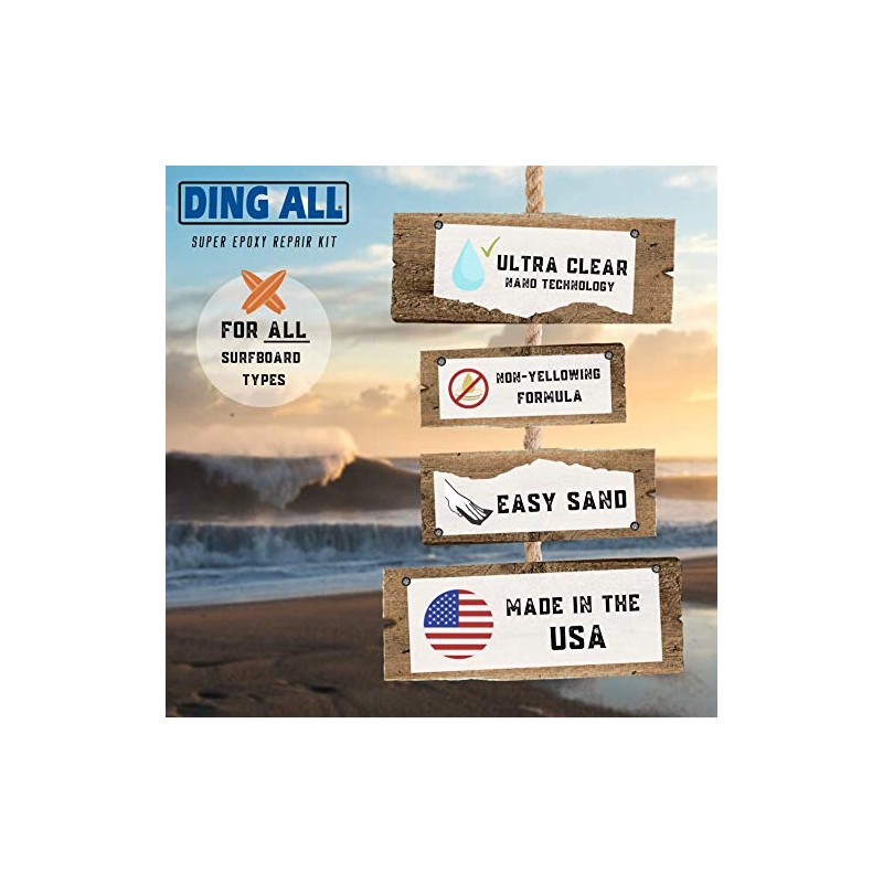 Ding All Super Epoxy Repair Kit for Surfboards and More