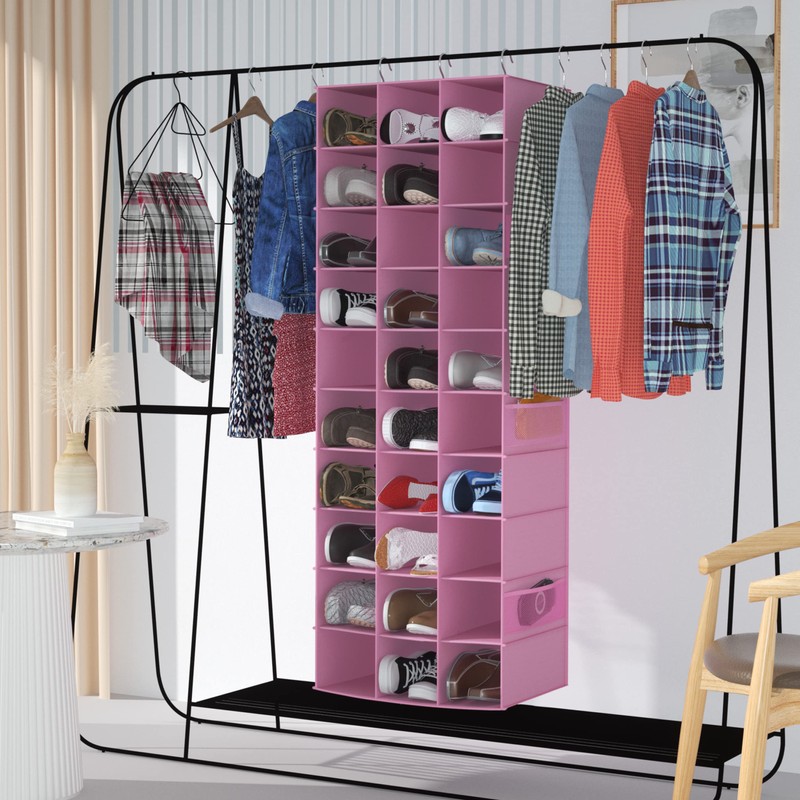 Libeder Hanging Closet Organizers 30 Section Shoe Shelves, Shoe Storage