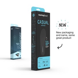 Superfeet Casual Support Insoles (Everyday) - Trim-to-Fit Orthotic Shoe Inserts with Memory Foam Cushion - Professional Grade - 2.5-5 Men / 4.5-6 Women