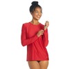 Sporti Women's L/S UPF 50+ Comfort Fit Rashguard - Red