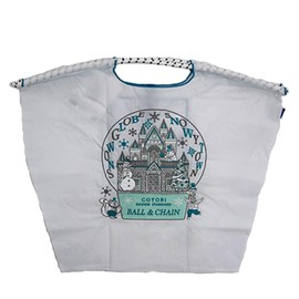 Ball & Chain 321108 C.Snow Globe Large Size COTORI Collaboration Work Eco Bag Tote Bag Embroidery, white