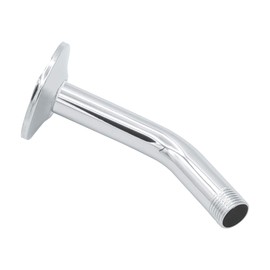 Avalon Plumbing Supply 6 Inch Polished Chrome Shower Arm, 1/2 Inch IPS US Standard, Stainless Steel with Flange Universal Fit, Polished Chrome Finish