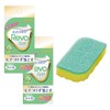 Kikron Kitchen Sponge, Antibacterial, Green, 1 x 2, Non-Scratch Rubber