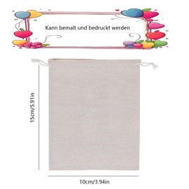 WITGIFT 30 Pack Cotton Muslin Bags Small White Cotton Bags Natural Drawstring Gift Bag, beige, Casual