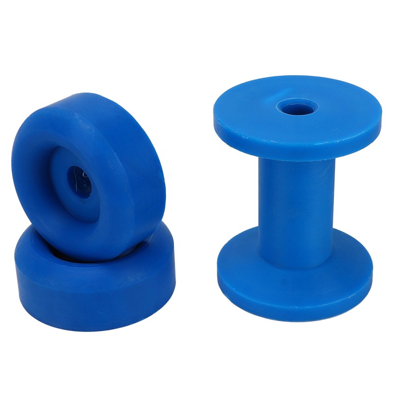 3pcs Trailer Bow Stop Roller Blue PVC Keel Roller Wear