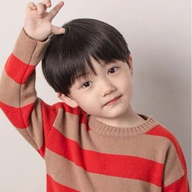 NSXAYIWE Boys' Wig, Comfortable, Heat-Resistant, Short Black Hair Replacement Head Wigs with Fringe, Easy Care Men's Full Wigs with Straight Hair