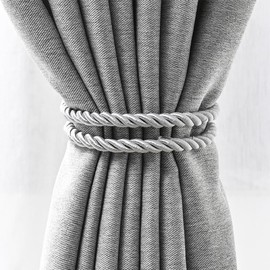 FOMIYES 6pcs Grey Oxford Rope Curtain Tiebacks, Decorative Curtain Straps for Home and Office, Binding Accessories for Window Drapes