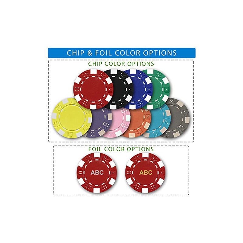 DA VINCI 500 Custom Monogrammed Poker Chips - 11.5 Gram