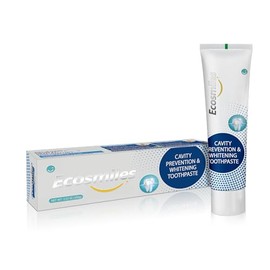 Ecosmiles Whitening Toothpaste for Adults with Fluoride & Hydroxyapatite & Xylitol – Enamel Repair, Plaque Removal & Fresh Breath – Anticavity & Stain Control –Mint Flavors, SLS Free, 3.52oz