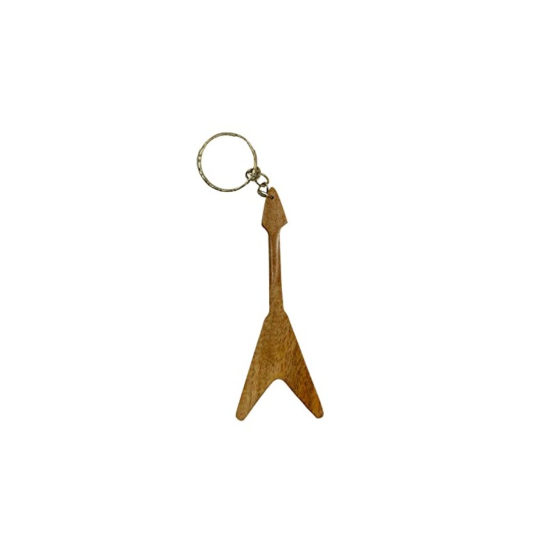 FTWDesign Rock Guitar Keyring, light brown