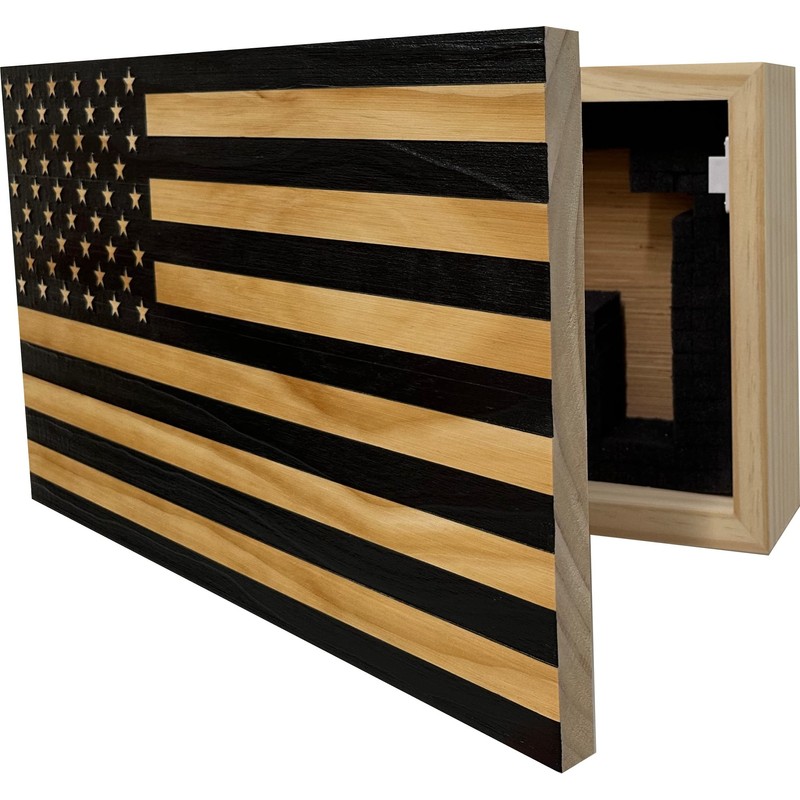 American Flag Concealed Gun Cabinet, Hidden Gun Storage American Flag