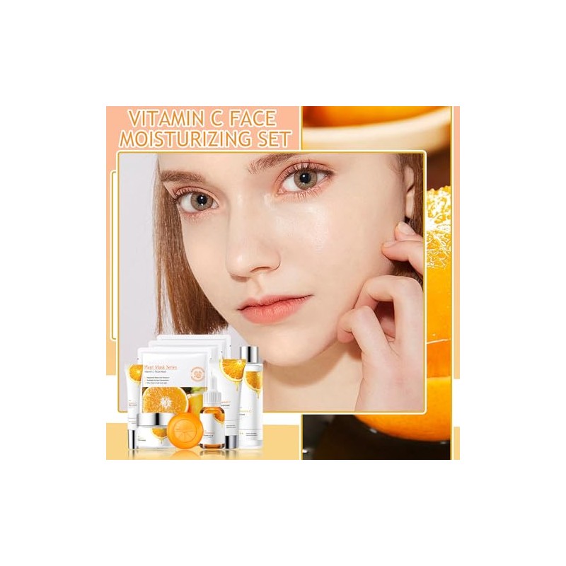 Set Cuidado Facial Kit Limpiador Tónico Contorno Ojos Sérum Jabón
