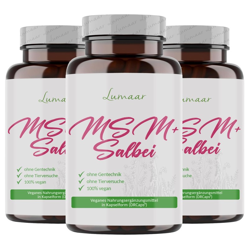 MSM + SALBEI + VITAMIN C und Calcium Salbeiblatt-Extrakt Kapseln