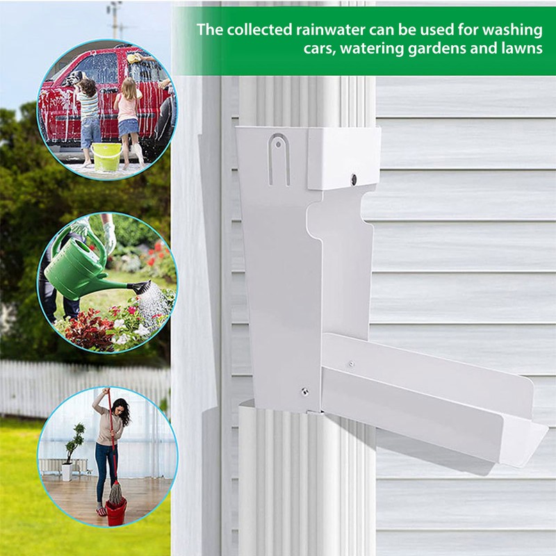 Rainwater Collection System 3x4in Downspout Water Diverter Connector System for