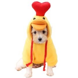 Yellow Duck Animal Dog Costume X-Small Dress Up Puppy Outfit Funny Cute Pet Suit Cloak Clothes Fun Novelty Gift