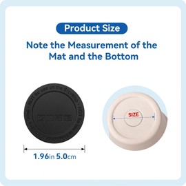 Prurex Silicone Bottom Protector for the Bottom of Mugs and Other Containers with a Bottom Diameter of 1.96" 50 mm,Multi-Use Non-Slip Mat(6 Pack)