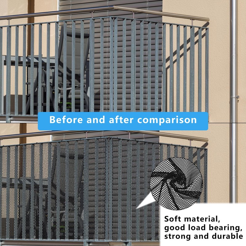 Raxfekro Stair Safety Net Children's Protective Net Balcony with Nylon