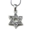 Soulbreezecollection Clear Small Jewish Star of David Charm Necklace Pendant