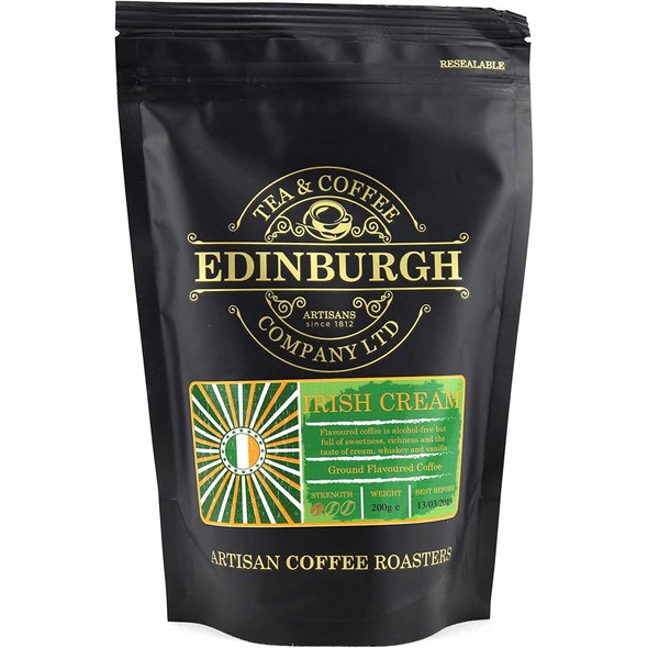 Edinburgh Tea & Coffee Company, Irish Cream Ground Coffee, 8 Ounce Bag