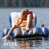 Intex Inflatable Lounge Pool Recliner Lounger Chair with Cup Holders