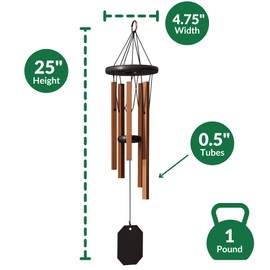 Lambright Country Chimes 25" Morning Song Wind Chime - Amish Handcrafted