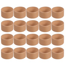 Operitacx Pack of 20 2 04 Inch Cardboard Tubes for Crafts Mini Craft Rolls Kraft Paper Cardboard Tubes 2 04 x 1 18 Inch Cardboard Tubes for Crafts Brown Flat Roll Style