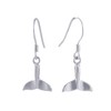 Unique Pretty Hawaiian Whale Tail Earring, Sterling Silver Whale Tail