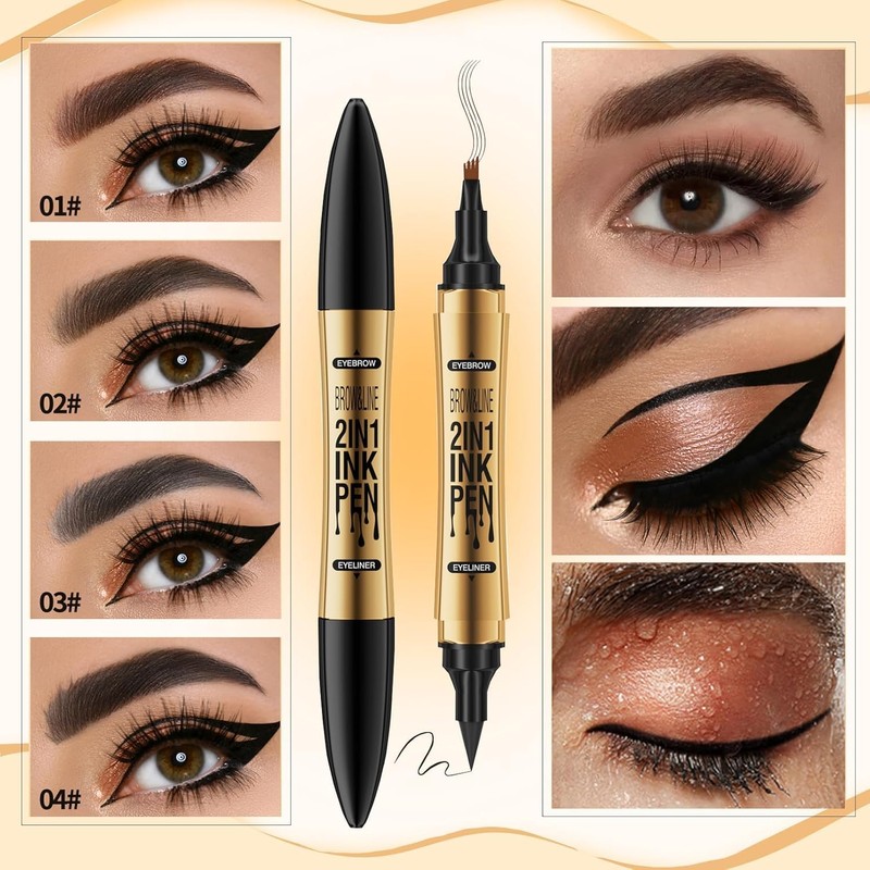 Magic Eyebrow Pencil, 2 in 1 Upgrade Multifunction 3D Microblading