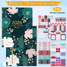 VinTS 2026 Planner, 8.5x11 Large Weekly Monthly Dated Planner,Jan-Dec.2026 Hardcover Planner Agenda Organizers with stickers, bookmarks,pocket for Women Office Home