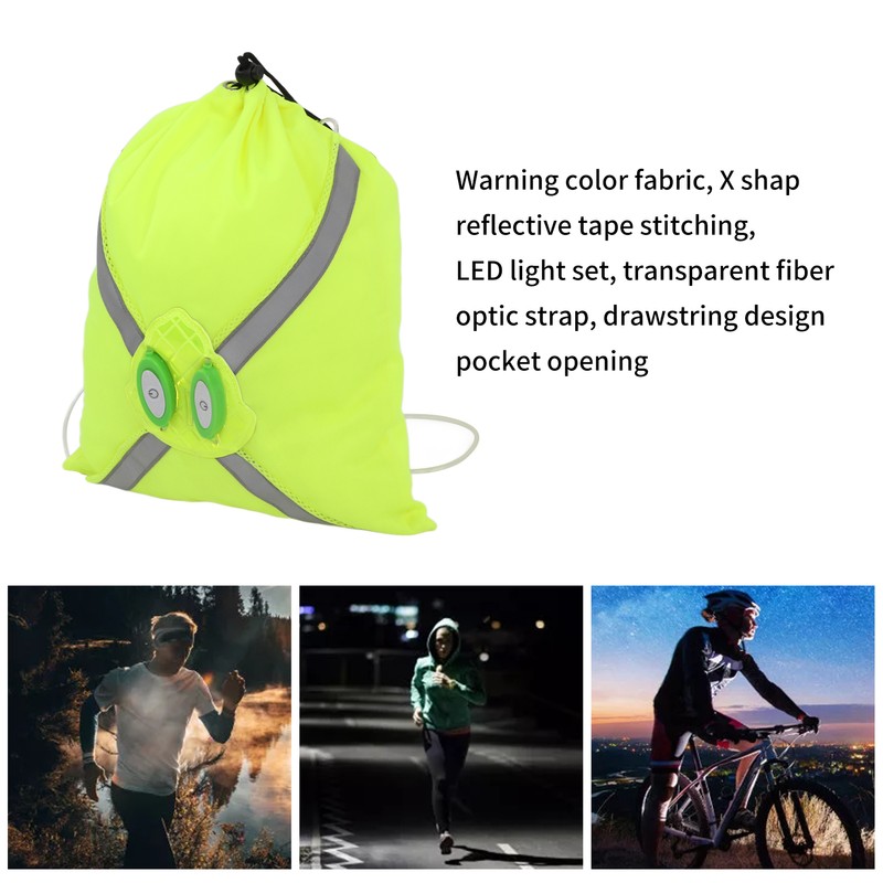 LED Fiber Optic Bundle Pocket Outdoor Cycling Night Running Reflective