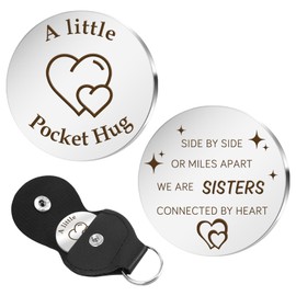 Sister Gifts, Sister Birthday Gifts, Big Sister Gifts from Sister, Galentines Valentines Gifts Mothers Day Presents for Sister, Pocket Hug Gifts for Sisters Adults, Best Funny Sister Christmas Gifts
