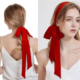 KARELLS Women's Satin Belt, 5 cm x 200 cm Band, Imitation Silk Long Scarf, Silk Scarf, Tie Scarf, Waist Belt, Women's Dress Belt, Satin Dress, Satin Ribbon, Long Women's Band, Fashion Fabric Belt