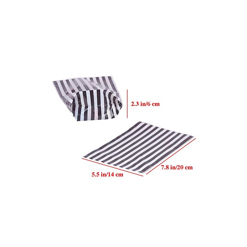 We Moment Black Stripe Clear Cello Bags Candy plastic favor