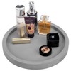 MyGift 11-inch Classic Cement Gray Round Vanity Tray