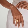 NOKMIT Two-Tone Stackable Bangle for Women High Polished Thin Interlocking