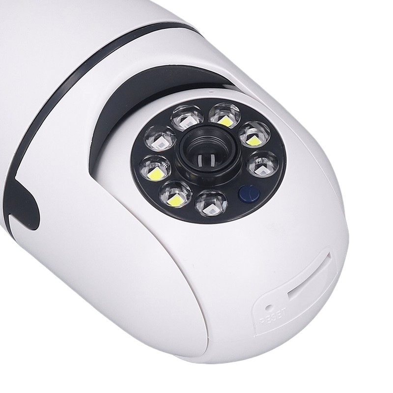Wireless Light Bulb Camera 360 Degree Auto Tracking Recording 2