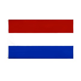 150 x 90 cm Dutch Flag, Netherlands Flag with 2 Metal Eyelets for Indoor and Outdoor Use, National Flag in Bright Colours, Decorated at Sports Events, Parties, Parades