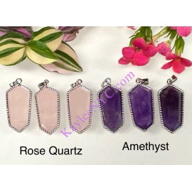 Wholesale Lot 9 Pcs Natural Crystal Pendant Healing Energy