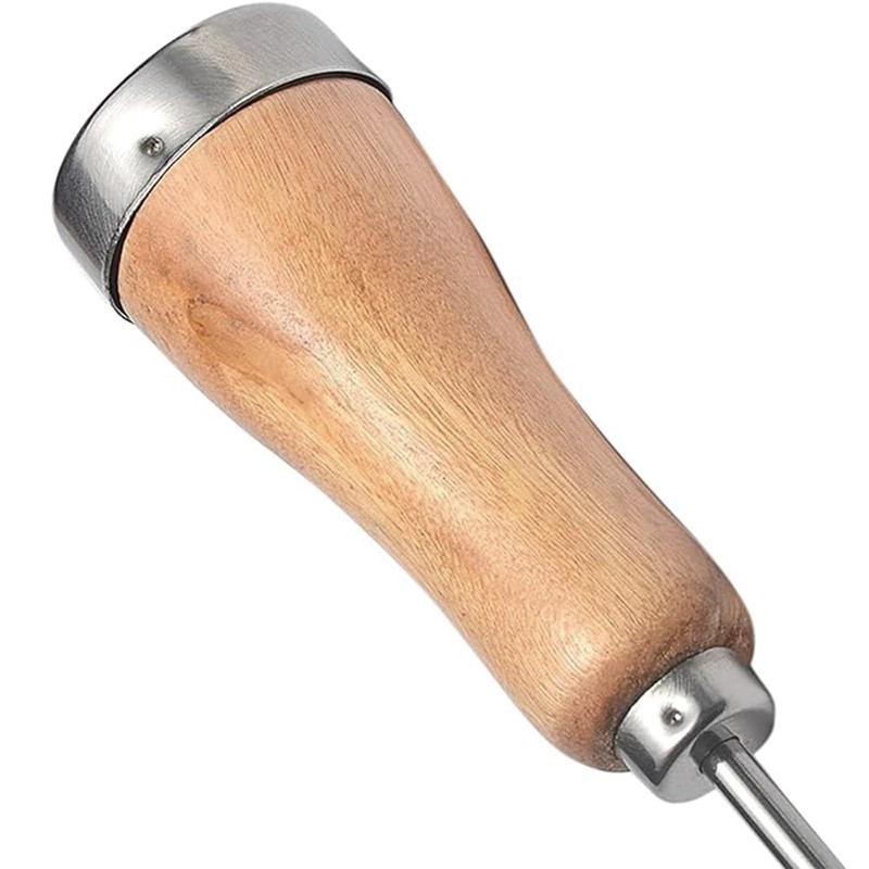 2-Pack Stainless Steel Ice Pick Tool with Wooden Handle -