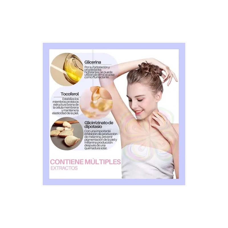 Crema Aclarante Axilas Codos Rodillas Hipoalergénica 50ml Universo en Linea