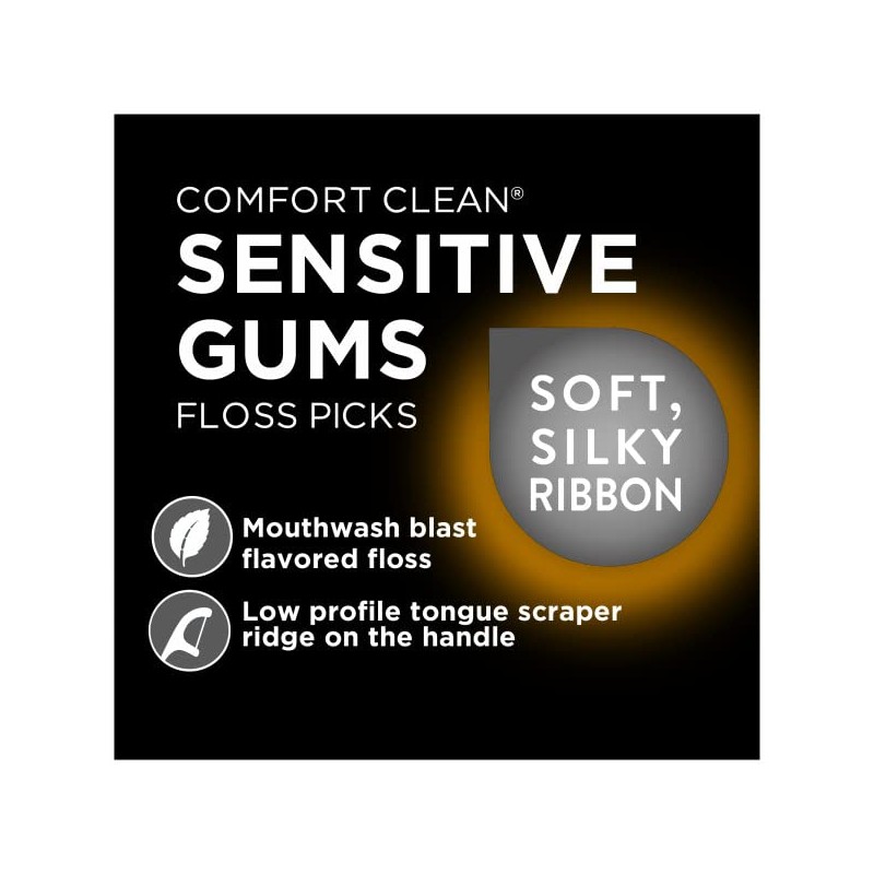 Dentek Floss Picks Comfort Clean Sensitive Gums Floss Picks, Soft