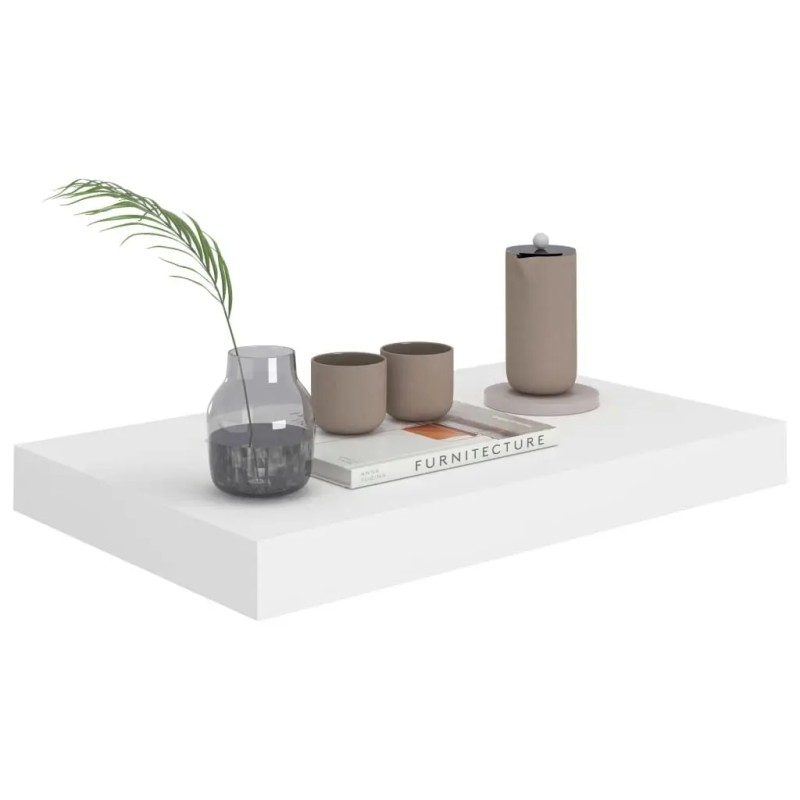 Set of 4 White Honeycomb MDF and Metal Medium Wall