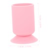 BIUDECO 2pcs Ergonomic Makeup Brush Holder Suction Pen Storage Organizer