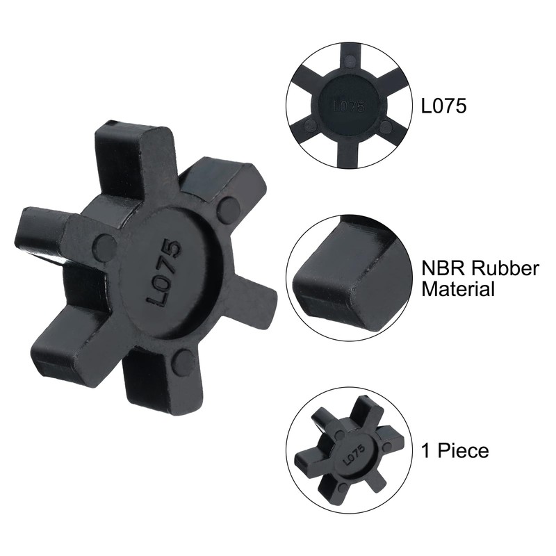 sourcing map 8pcs L75 Jaw Coupling Insert, Flexible Solid Type