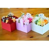 Bubble Flower Bear Box, Soap Flower Arrangement, Bear Plush, Rose,