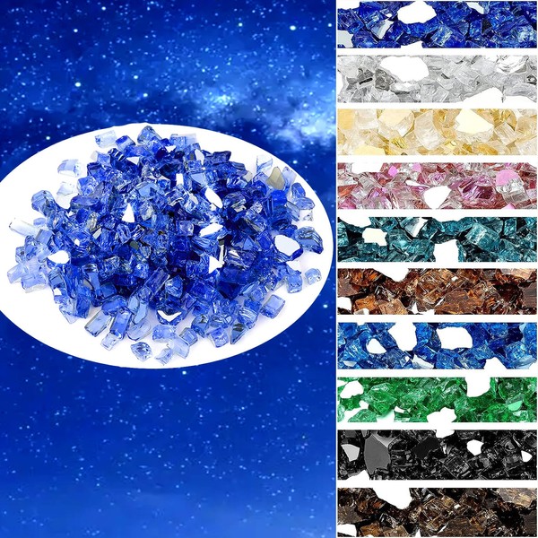 Onlyfire 10 pounds Fire Glass for Propane Fire Pit and