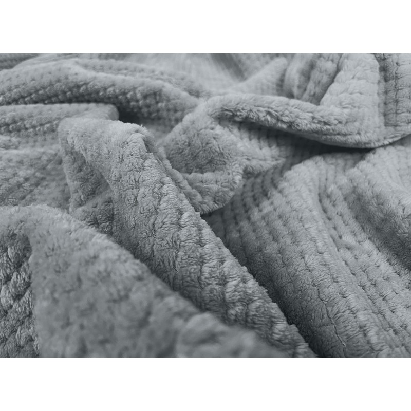 Bear & Panda Waffle Flannel Fleece Mink Throw - Sofa/Bedspread/travel