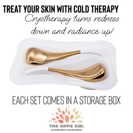 THIS HIPPIE GIRL | Hottie Facial Cryo Bars, Ice Globes for Face, Cryo Sticks for Face, Rose Gold Cold Therapy, face care tools