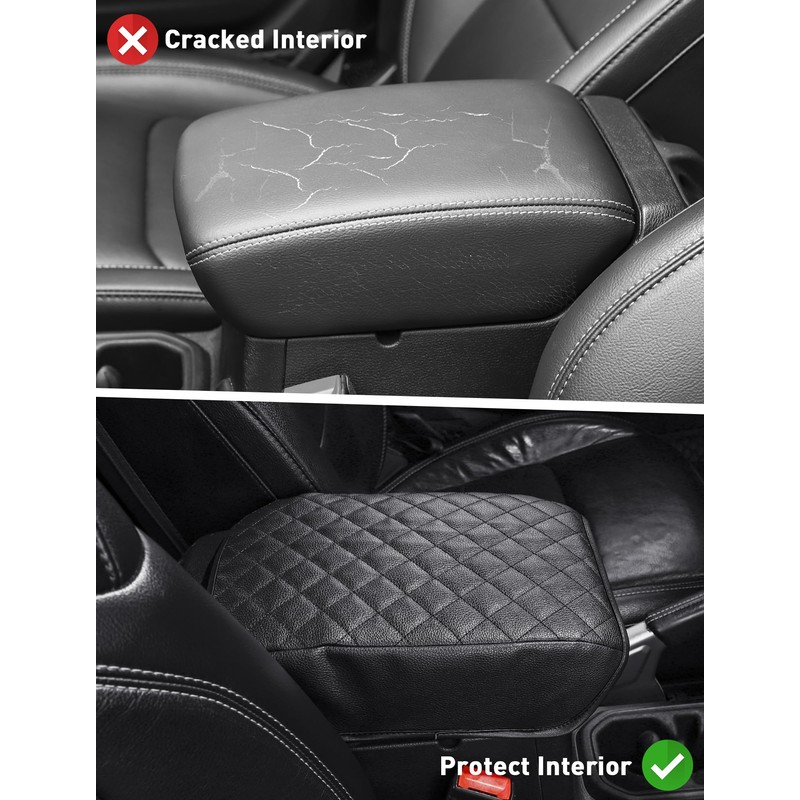 Savadicar Center Console Cover Compatible with 2018-2025 Jeep Wrangler JL